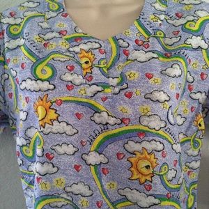 Medical Uniform Scrub Top V-Neck Style